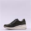 Remonte Lace Wedge Trainer With Side Zip - Forest Green